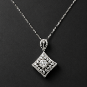 Diamond Pendant — Vintage Kite Filigree