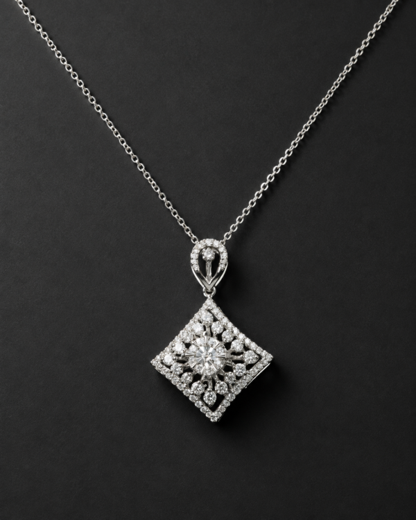 Diamond Pendant — Vintage Kite Filigree