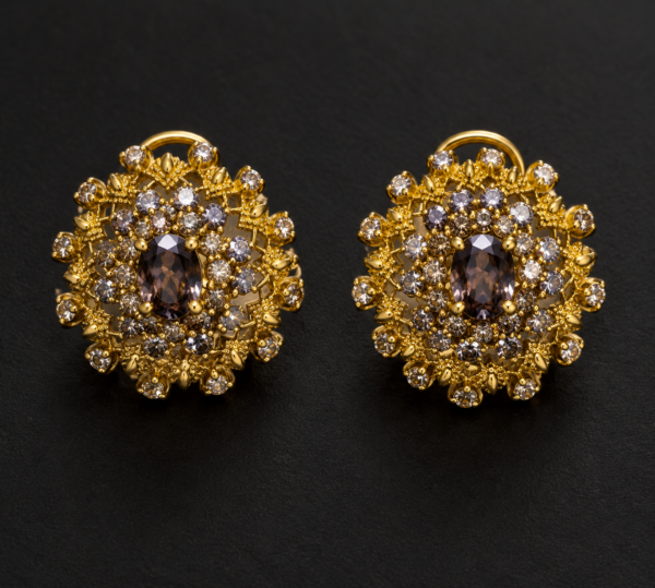 Topaz Radiance Dome Earrings